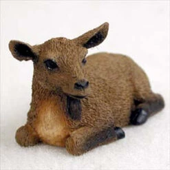 Goat Brown Bonsai Tree Figurine