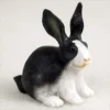 Rabbit Black & White Bonsai Tree Figurine