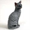 Blue Cornish Rex Figurine