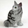 Silver Tabby Maine Coon Cat Figurine