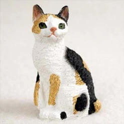 Tortoise & White Japanese Bobtail Figurine