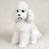 Poodle White W/Sport Cut Bonsai Tree Figurine