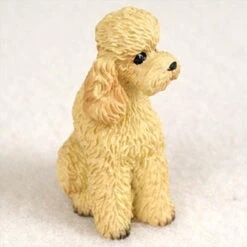 Poodle Apricot W/Sport Cut Bonsai Tree Figurine