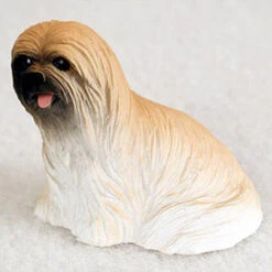 Lhasa Apso Brown Bonsai Tree Figurine