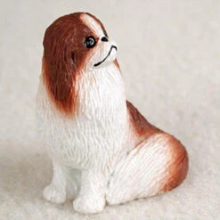 Japanese Chin Red & White Bonsai Tree Figurine