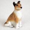 Collie Smoth Hair Bonsai Tree Figurine