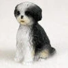 Shih Tzu Black & White W/Sport Cut Bonsai Tree Figurine