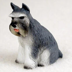 Schnauzer Gray Bonsai Tree Figurine