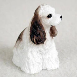 Cocker Spaniel Brown & White Bonsai Tree Figurine