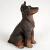 Doberman Pinscher Red W/Cropped Bonsai Tree Figurine