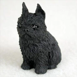 Brussels Griffon Black Bonsai Tree Figurine