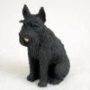 Schnauzer Giant Black Bonsai Tree Figurine