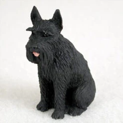 Schnauzer Giant Black Bonsai Tree Figurine