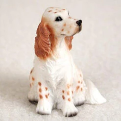 English Setter Belton Orange Bonsai Tree Figurine