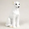 Whippet White Bonsai Tree Figurine