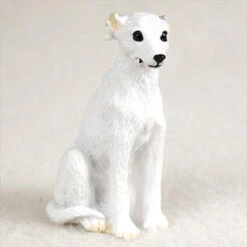 Whippet White Bonsai Tree Figurine