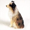 Australian Shepherd Brown W/Docked Tail Bonsai Tree Figurine