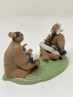 Chinese Figurine - Two Men Sitting Playing Koto Harp (No. 070) -Home Decor Items Store F 070b 36885.1634242018