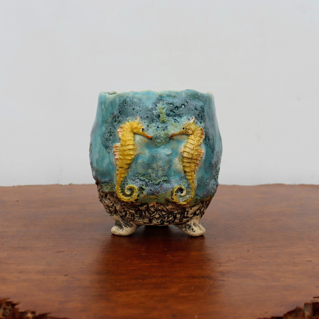 4" Terre O Vert Handmade Planter (No. 74) 1 4" Terre O Vert Handmade Planter (No. 74)