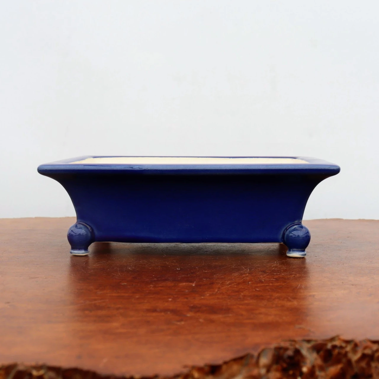 9" Blue Glazed Yixing Bonsai Pot (No. 2136) 4 9" Blue Glazed Yixing Bonsai Pot (No. 2136) - Image 4