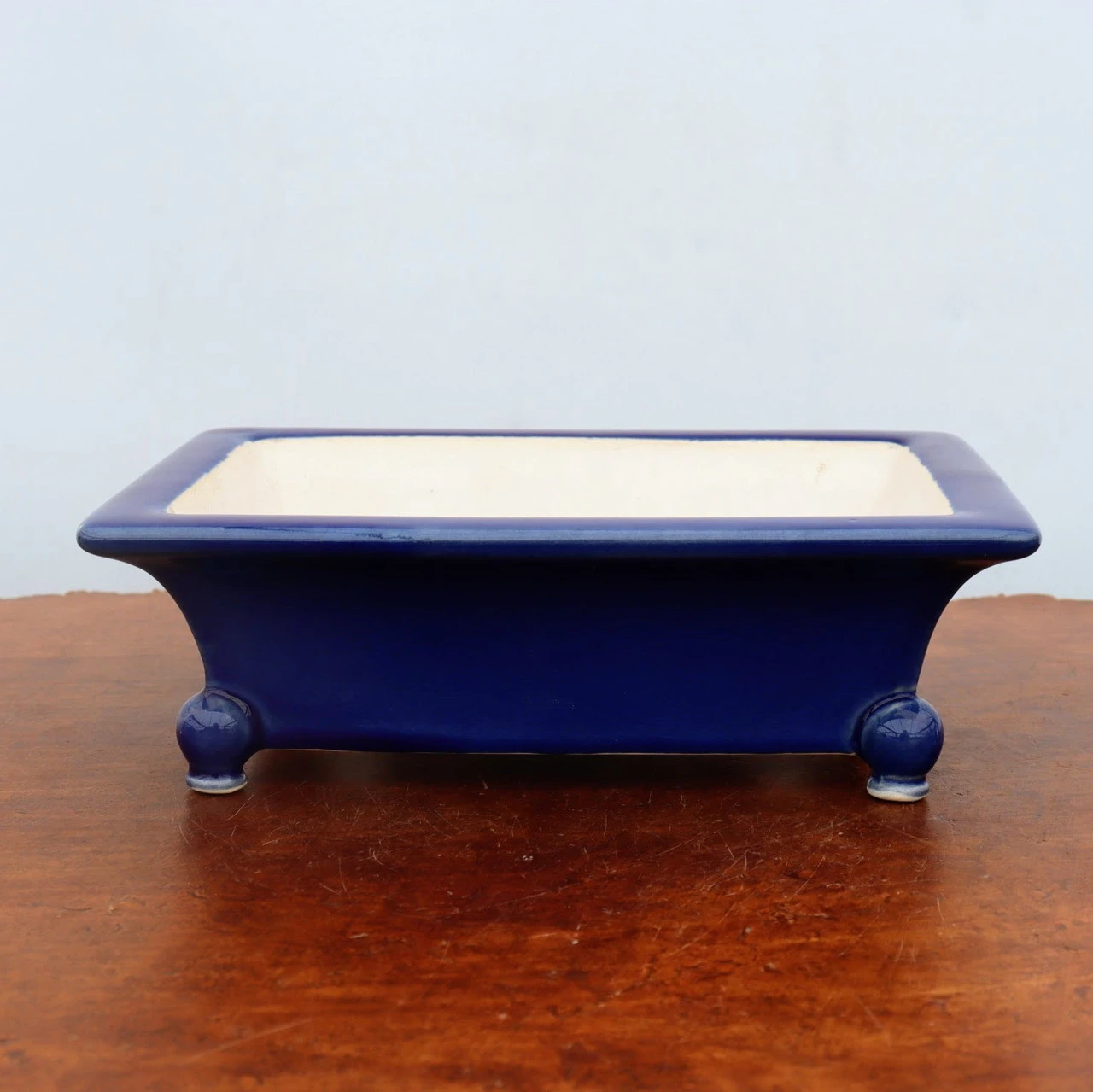 9" Blue Glazed Yixing Bonsai Pot (No. 2136) 6 9" Blue Glazed Yixing Bonsai Pot (No. 2136) - Image 6
