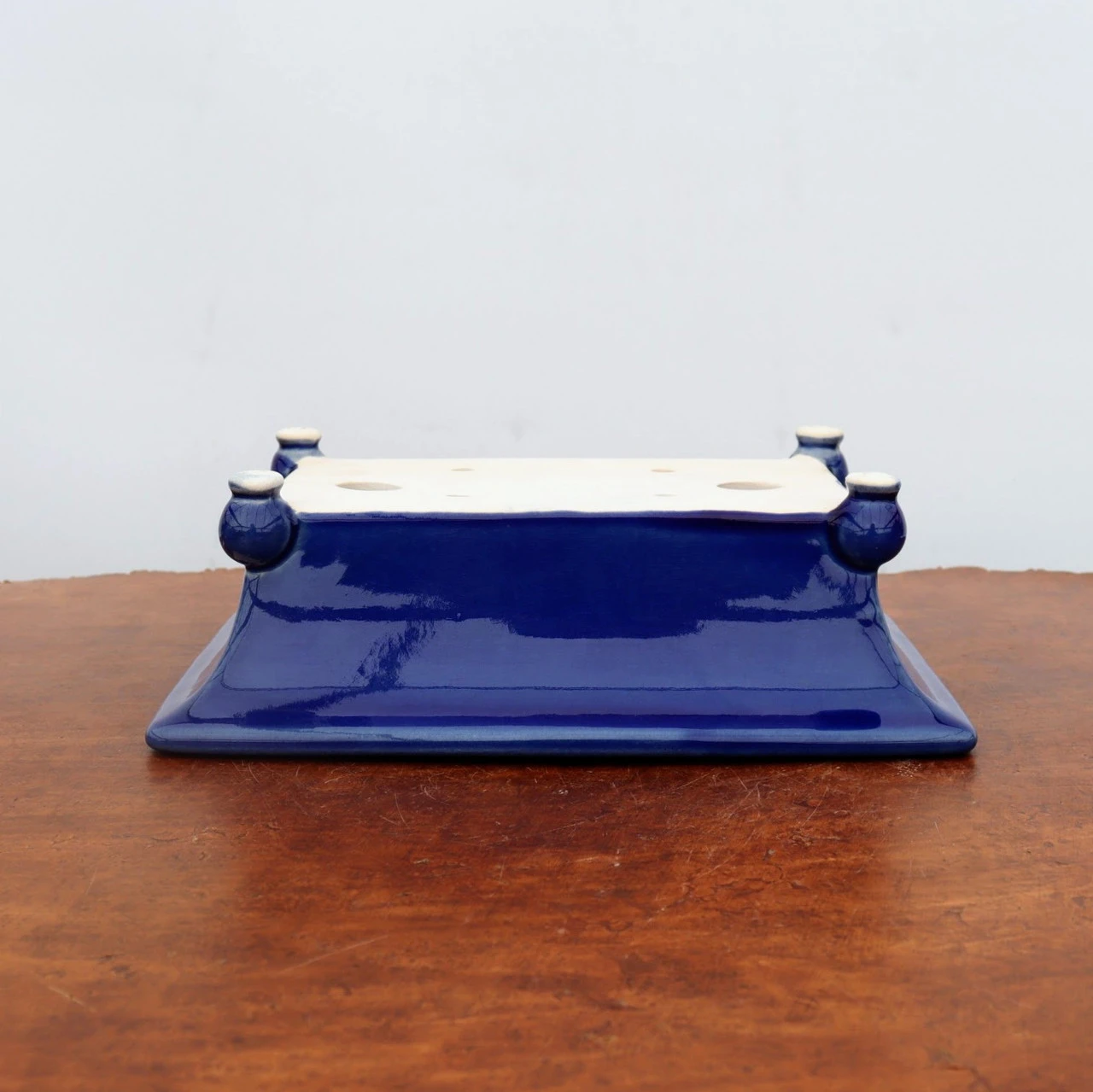 9" Blue Glazed Yixing Bonsai Pot (No. 2136) 5 9" Blue Glazed Yixing Bonsai Pot (No. 2136) - Image 5