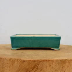 6" Green Glazed Yixing Bonsai Pot (No. 2051)