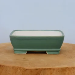 7" Green Glazed Yixing Bonsai Pot (No. 2057) -Home Decor Items Store IMG 49492 41150.1666290856