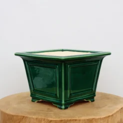 8" Green Glazed Yixing Bonsai Pot (No. 2098)