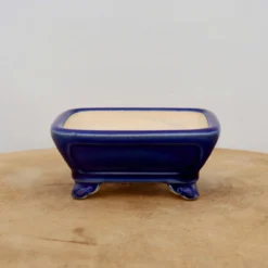 5" Dark Blue Glazed Yixing Bonsai Pot (No. 2046) -Home Decor Items Store IMG 49882 16069.1666293180