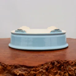 12" Light Blue Glazed Yixing Bonsai Pot (No. 2084) -Home Decor Items Store IMG 50662 32202.1666295142