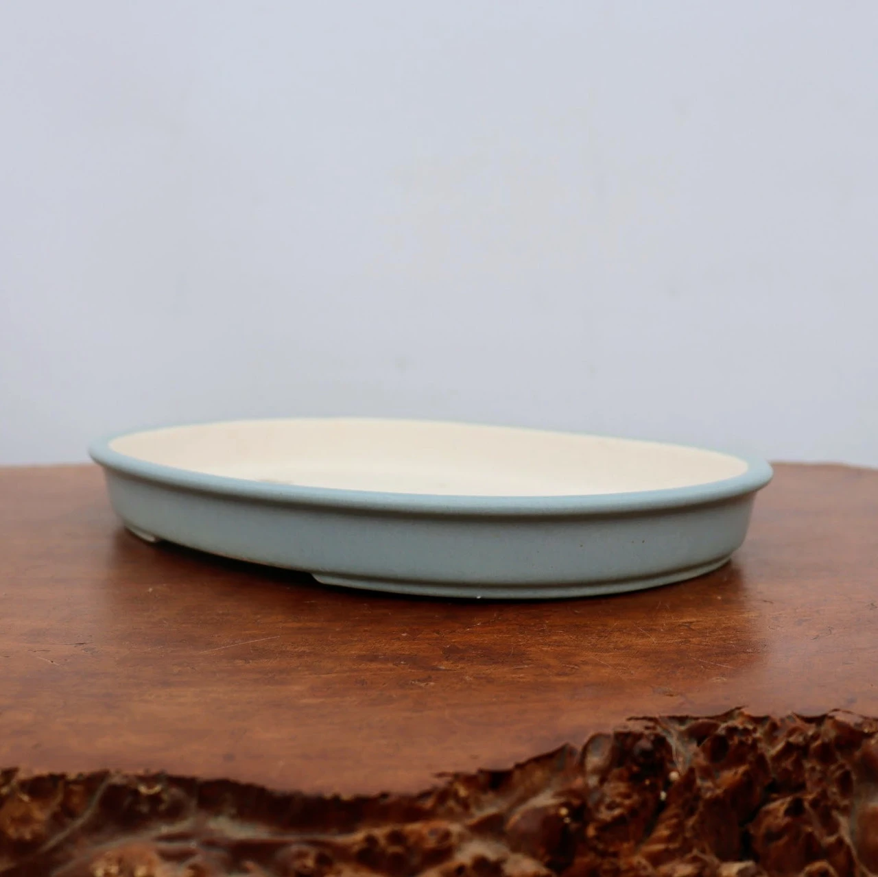 12" Shallow Glazed Yixing Bonsai Pot (No. 2107) 6 12" Shallow Glazed Yixing Bonsai Pot (No. 2107) - Image 6