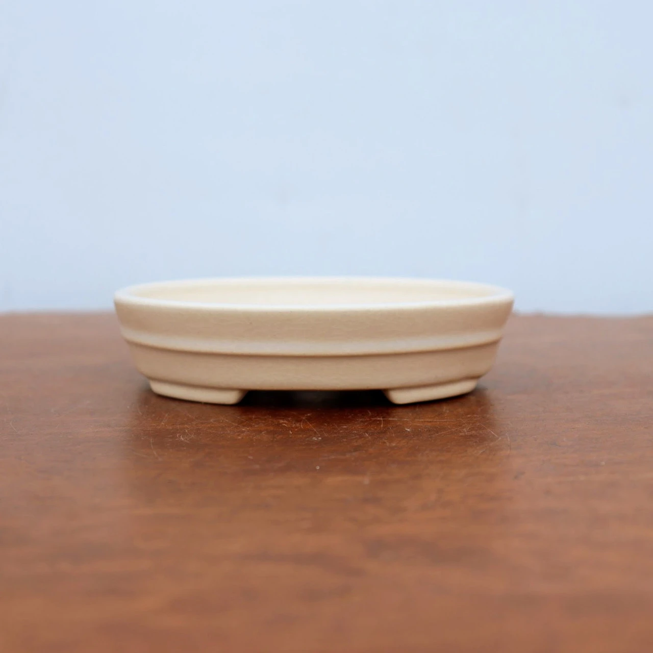 5" Cream Glazed Yixing Bonsai Pot (No. 2018) 1 5" Cream Glazed Yixing Bonsai Pot (No. 2018)