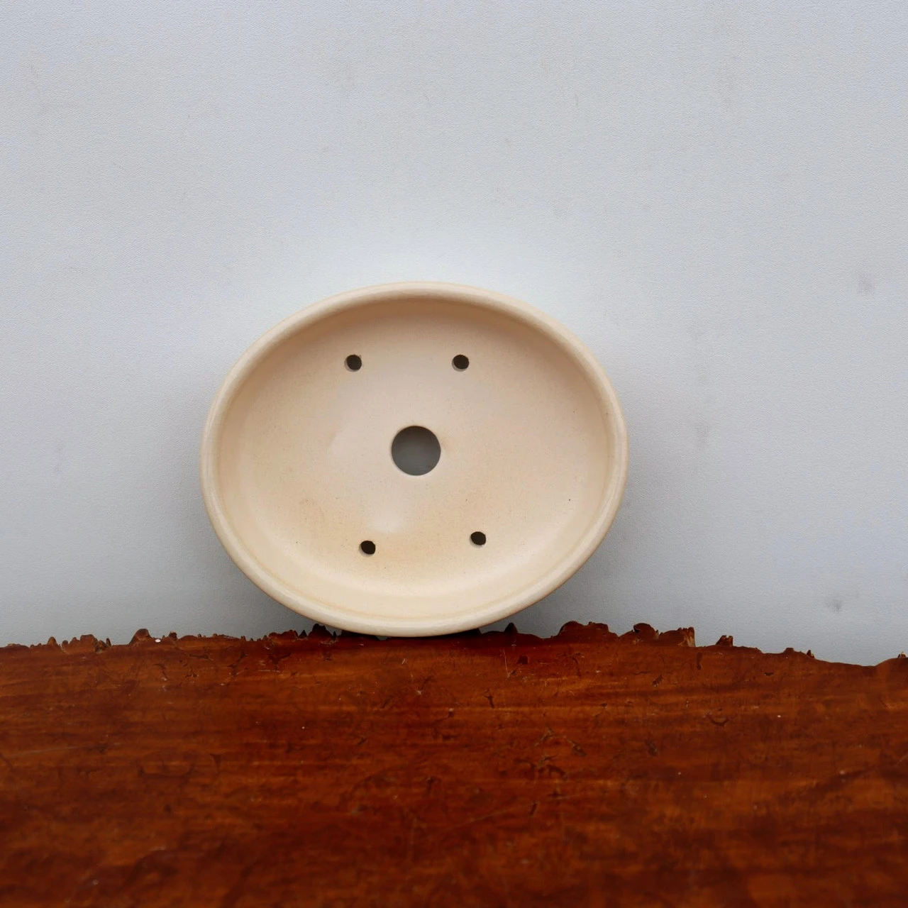 5" Cream Glazed Yixing Bonsai Pot (No. 2018) 3 5" Cream Glazed Yixing Bonsai Pot (No. 2018) - Image 3