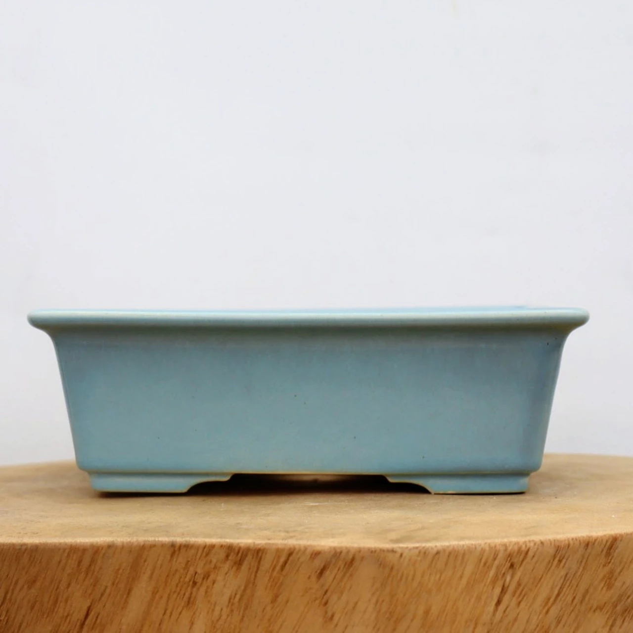 8" Light Blue Glazed Yixing Bonsai Pot (No. 2059) 4 8" Light Blue Glazed Yixing Bonsai Pot (No. 2059) - Image 4