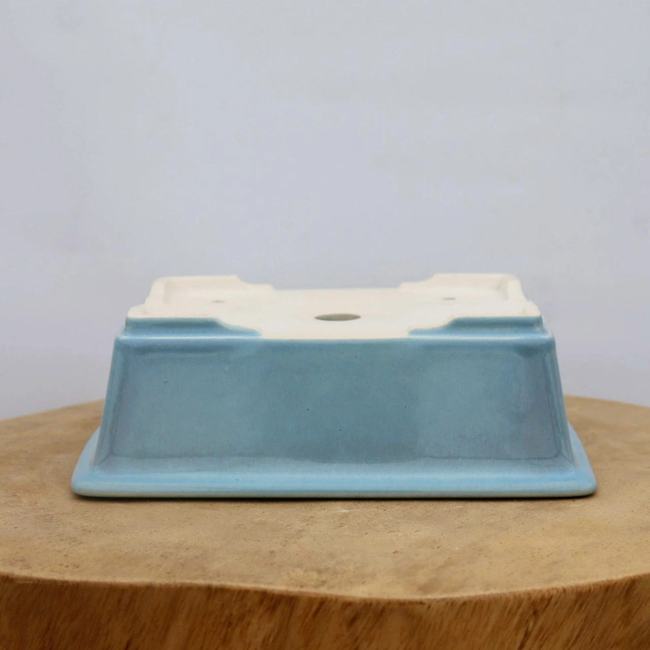 8" Light Blue Glazed Yixing Bonsai Pot (No. 2059) 5 8" Light Blue Glazed Yixing Bonsai Pot (No. 2059) - Image 5