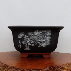 15" Etched Yixing Bonsai Pot (No. 2222) -Home Decor Items Store IMG 5338 18402.1673634624 1