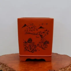 12" Etched Yixing Bonsai Pot (No. 2231)