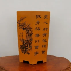 11" Etched Cascade Yixing Bonsai Pot (No. 2238) -Home Decor Items Store IMG 53692 08727.1673635430