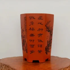 13" Etched Cascade Yixing Bonsai Pot (No. 2236) -Home Decor Items Store IMG 53722 71631.1673635617 1