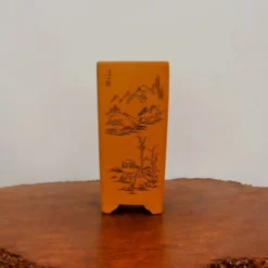 4" Etched Cascade Yixing Bonsai Pot (No. 2249) -Home Decor Items Store IMG 53842 85112.1673635853