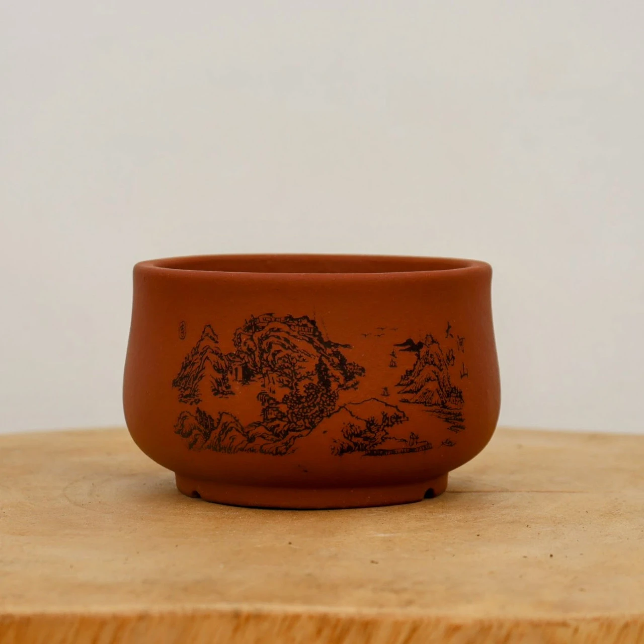 4" Etched Yixing Bonsai Pot (No. 2161) 2 4" Etched Yixing Bonsai Pot (No. 2161) - Image 2