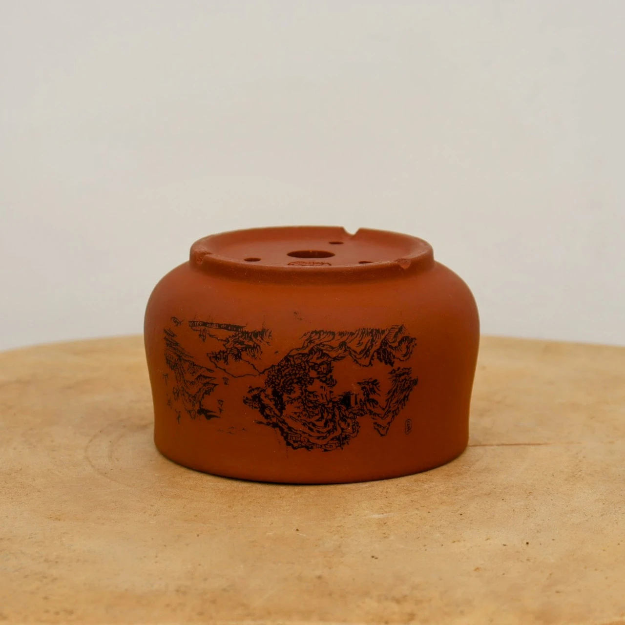 4" Etched Yixing Bonsai Pot (No. 2161) 5 4" Etched Yixing Bonsai Pot (No. 2161) - Image 5