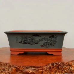 14" Etched Yixing Bonsai Pot (No. 2193) 10 14" Etched Yixing Bonsai Pot (No. 2193) -Home Decor Items Store IMG 54442 62003.1673638131