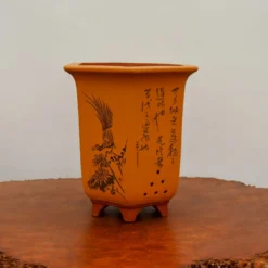 9" Etched Cascade Yixing Bonsai Pot (No. 2194)
