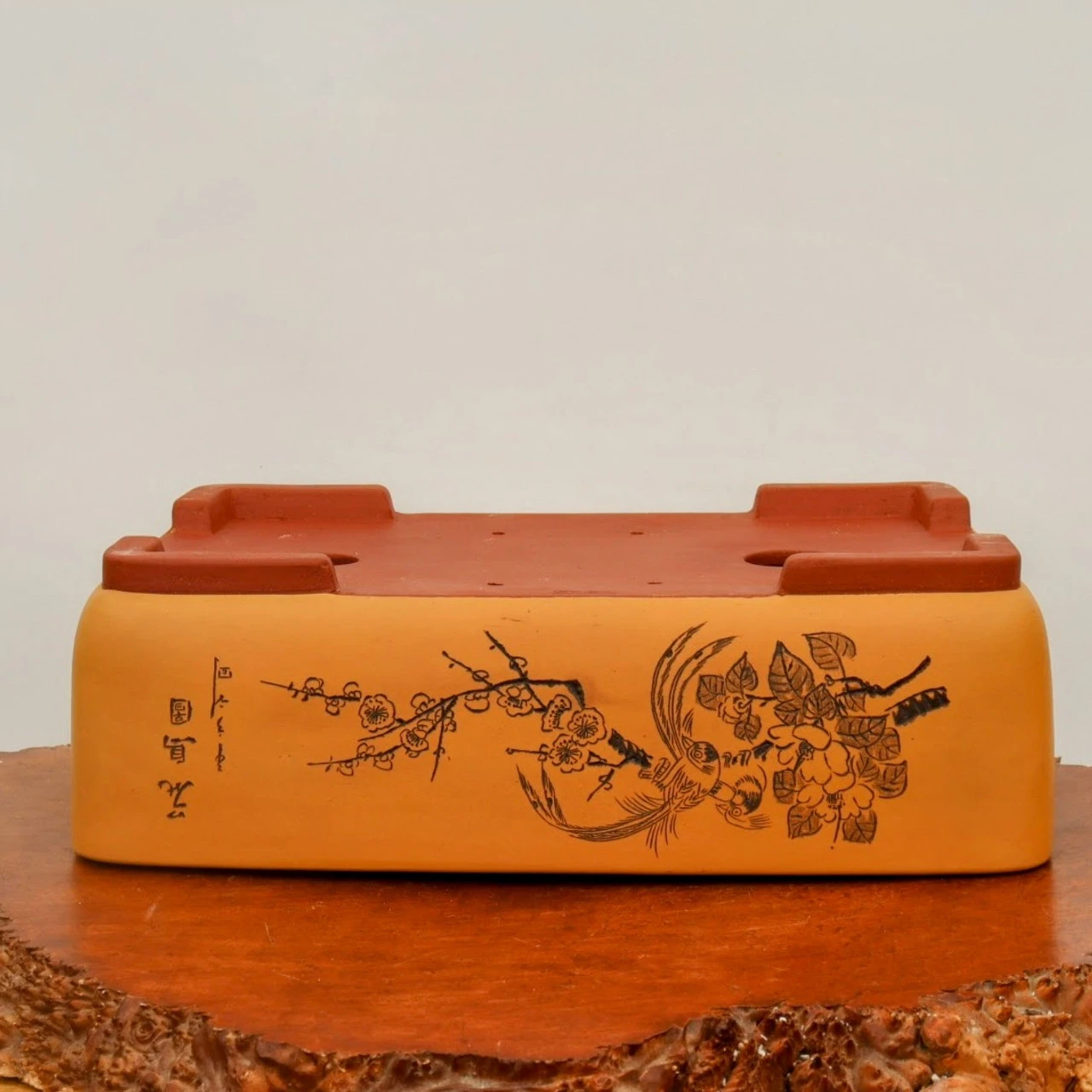 18" Etched Yixing Bonsai Pot (No. 2227) 5 18" Etched Yixing Bonsai Pot (No. 2227) - Image 5
