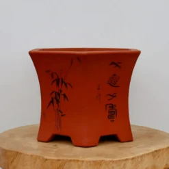 10" Etched Cascade Yixing Bonsai Pot (No. 2206) -Home Decor Items Store IMG 55542 55098.1674160867