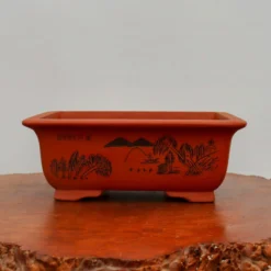 13" Etched Yixing Bonsai Pot (No. 2185) -Home Decor Items Store IMG 55812 48489.1674247808