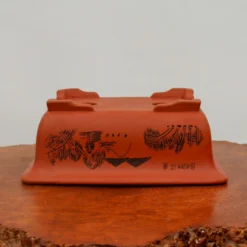 13" Etched Yixing Bonsai Pot (No. 2185) -Home Decor Items Store IMG 55852 83356.1674247813