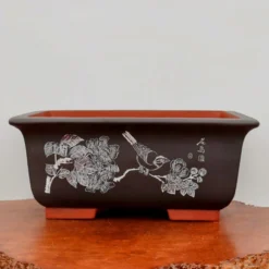18" Etched Yixing Bonsai Pot (No. 2170)